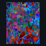 Floral Abstract Stained Glass  Foam Board<br><div class="desc">Digital Art,  Multicolored stained glass with floral motif</div>