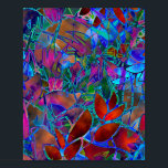 Floral Abstract Stained Glass  Foam Board<br><div class="desc">Digital Art,  Multicolored stained glass with floral motif</div>