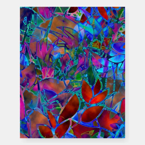 Floral Abstract Stained Glass  Foam Board