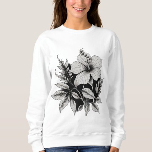 floral abstract sweatshirt