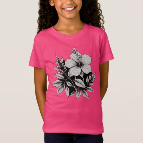 floral abstract T_Shirt