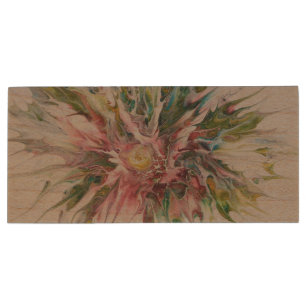 Floral abstract USB flash drive