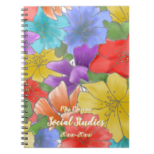 Floral Academic Year Notebook