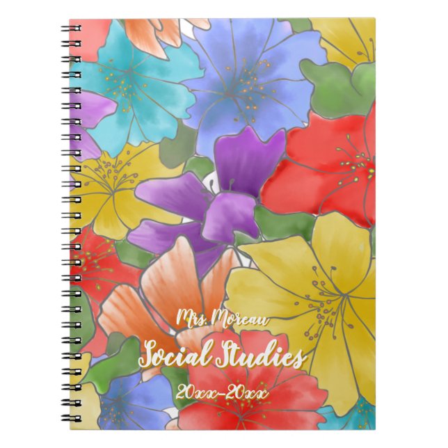 Floral Academic Year Notebook (Front)