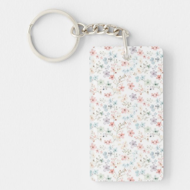 Floral acrylic keychain  (Front)