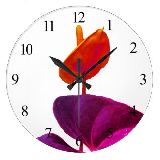 Floral Acrylic Wall Clock