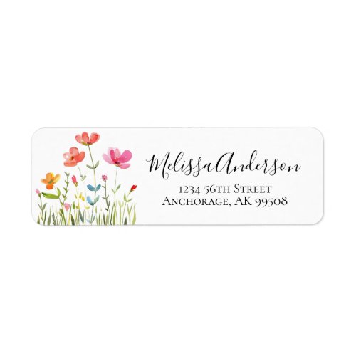 Floral Address Label