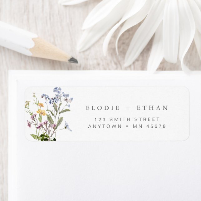 Floral Address Label Wildflower Boho Whimsical (Insitu)