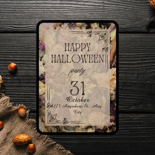 Floral Adult Halloween Party Invitation