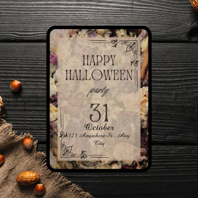  Floral Adult Halloween Party Invitation (Creator Uploaded)