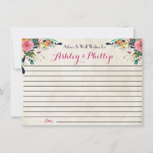 Floral Advice Cards for the couple
