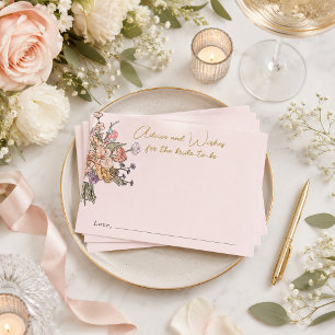 Floral Advice for Bride to Be Bridal Shower Enclosure Card