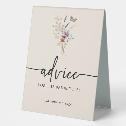 Floral Advice Table Sign