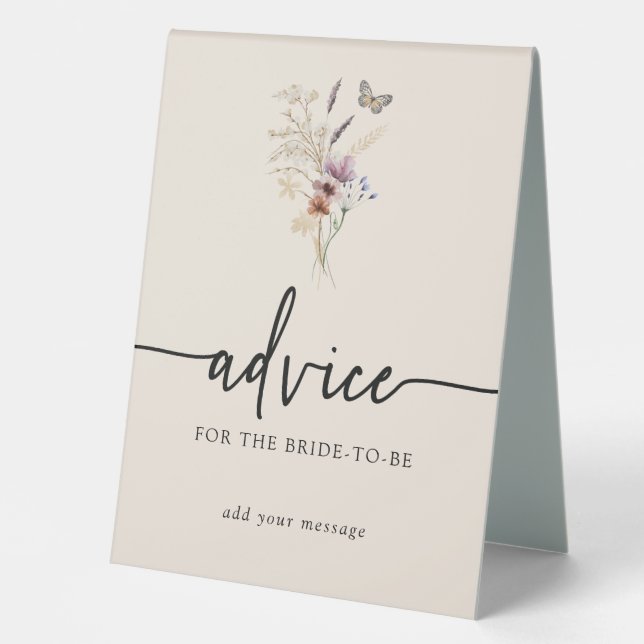 Floral Advice Table Sign (Front)