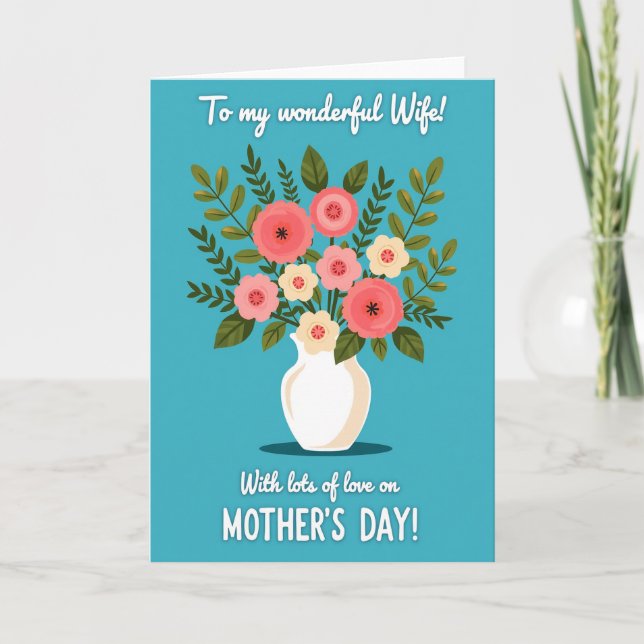 Floral Affectionate Mothers Day Card (Front)