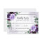 Floral Airy Purple and Silver Wedding RSVP Cards