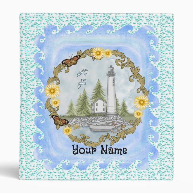 Floral Alabama Lighthouse Binder (Front)