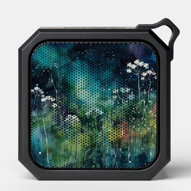 Floral Alcohol Ink Collage Bluetooth Speaker (Front)