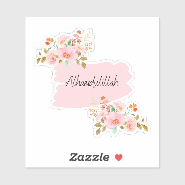 Floral Alhamdulillah  Sticker (Sheet)