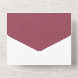 Floral All in One Burgundy Wedding Invitation