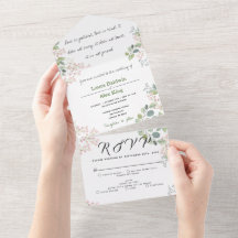 Floral • All in One Wedding Invite