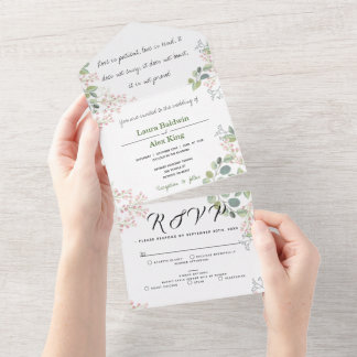 Floral • All in One Wedding Invite