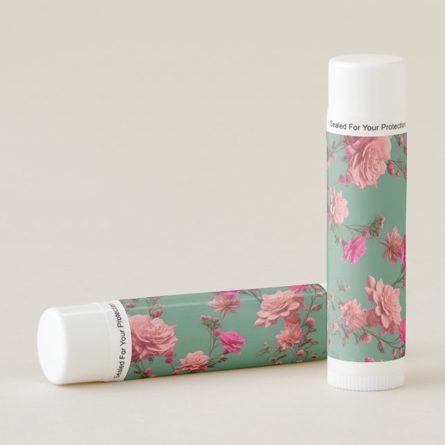 Floral All Natural Vanilla Bee's Wax Lip Balm (Front)