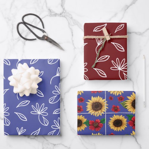 Floral All Occasion Wrapping Paper Sheets