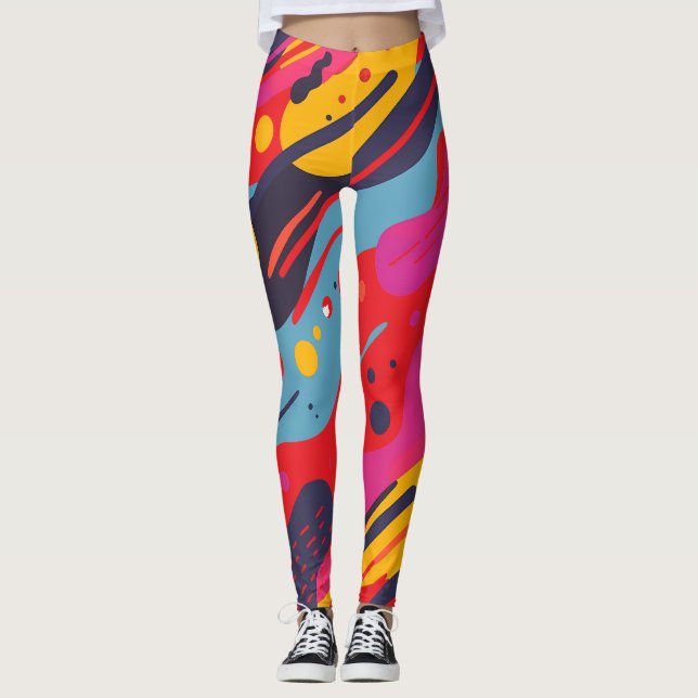 Floral All-Over Print Leggings (Front)