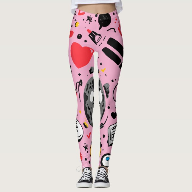 Floral All-Over Print Leggings (Front)
