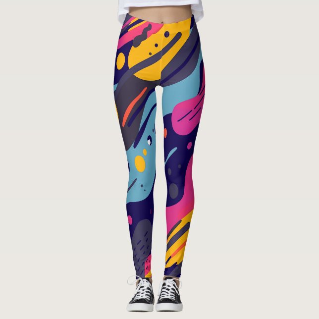 Floral All-Over Print Leggings (Front)