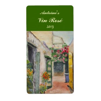 Floral Alley Wine Label by Bebops at Zazzle
