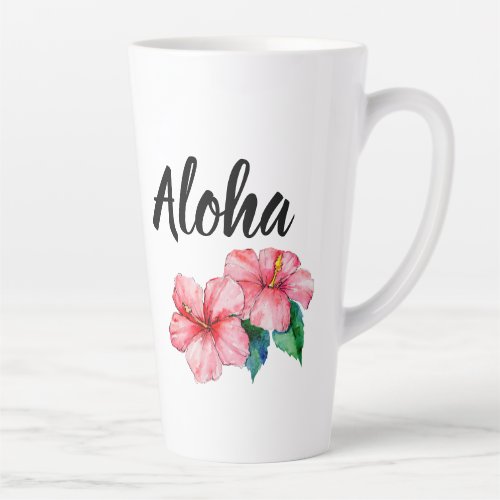Floral Aloha Coffee Latte Mug