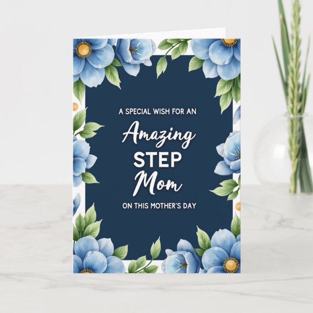 Floral Amazing Mom Day Card (Front)