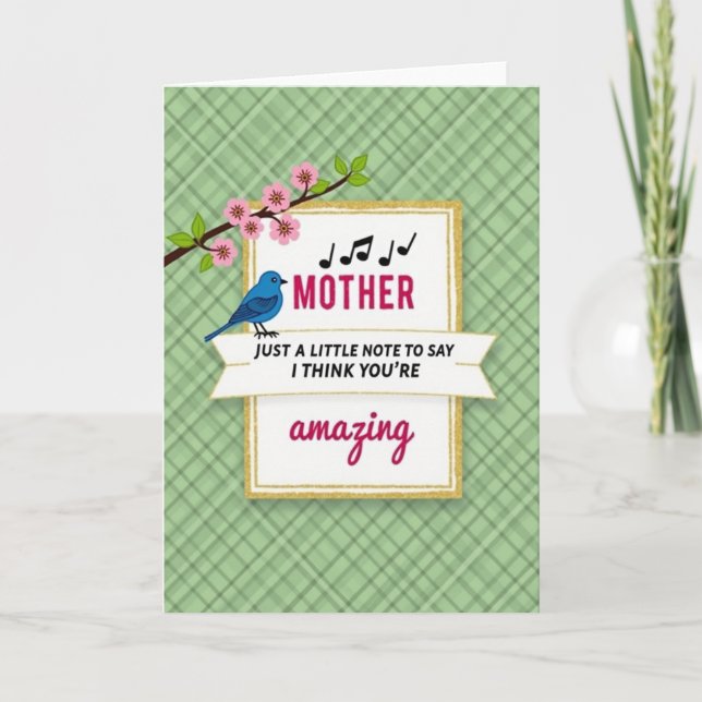Floral Amazing Mother Card (Front)