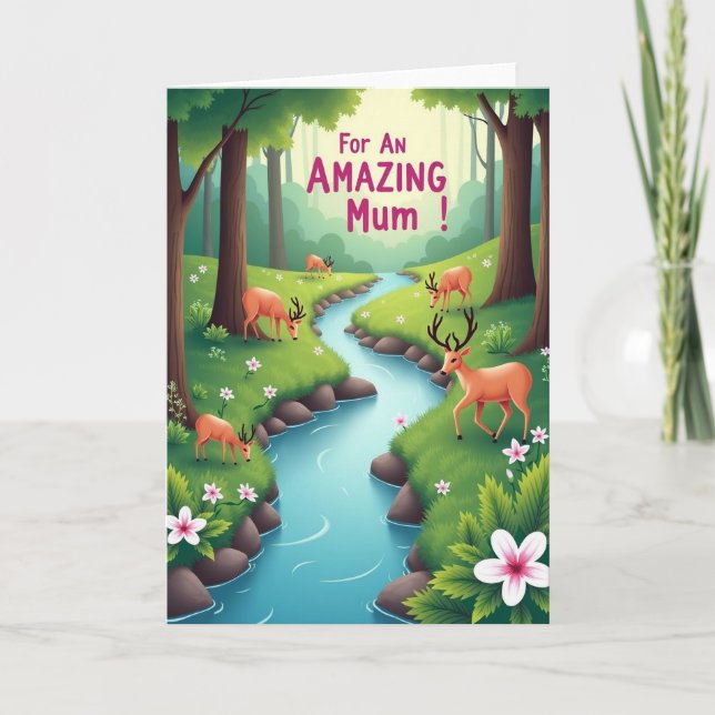 Floral Amazing Mum Card (Front)