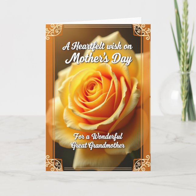 Floral Amber Mothers Day Card (Front)