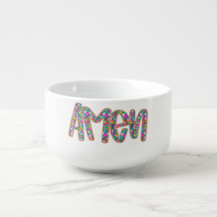 Floral Amen Soup Mug