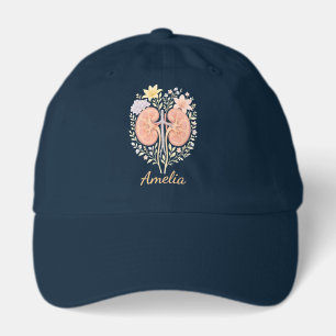 Floral Anatomical Kidney Nephrology Nurse and Tech Hat