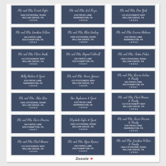 Floral Anchor Coordinate | Guest Address Labels (Sheet)