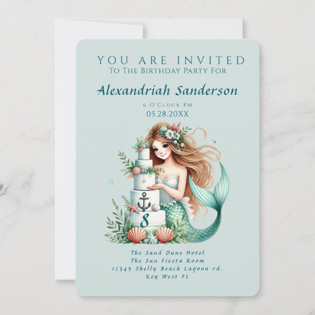 Floral Anchor Nautical Wedding Silver Gray Stripe Invitation (Front)