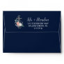 Floral Anchor | Navy Summer Wedding Invitation Envelope