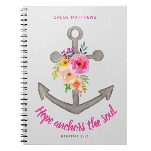 Floral Anchor Personalized Scripture Journal