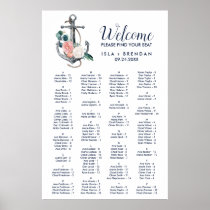 Floral Anchor | Summer Alphabetical Seating Chart