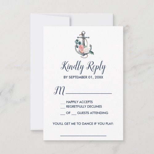 Floral Anchor | Summer Song Request RSVP Card