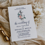 Floral Anchor | Summer The Wedding Of Invitation<br><div class="desc">This floral anchor summer wedding invitation card is perfect for a nautical theme wedding. The design features a beautiful bouquet of blush pink and white summer flowers wrapped around a watercolor boat anchor.

For more wedding invitation wording options,  please see the complete Floral Anchor Wedding Collection: https://www.zazzle.com/collections/119651873055952624</div>