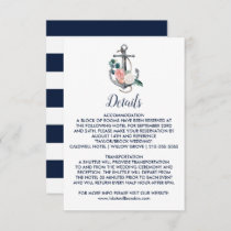 Floral Anchor | Summer Wedding Details Insert Card