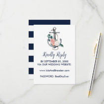 Floral Anchor | Summer Wedding Website RSVP Card