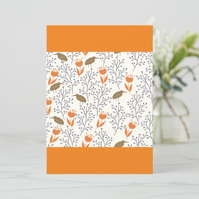 Floral and Bird Pattern Nature Inspired Invitation (Creator Uploaded)