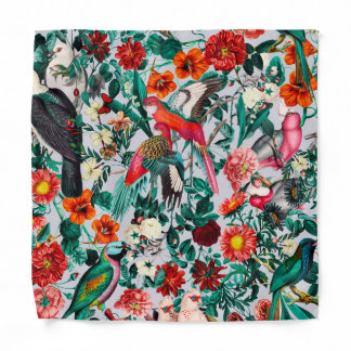 FLORAL AND BIRDS XIV-II BANDANA
